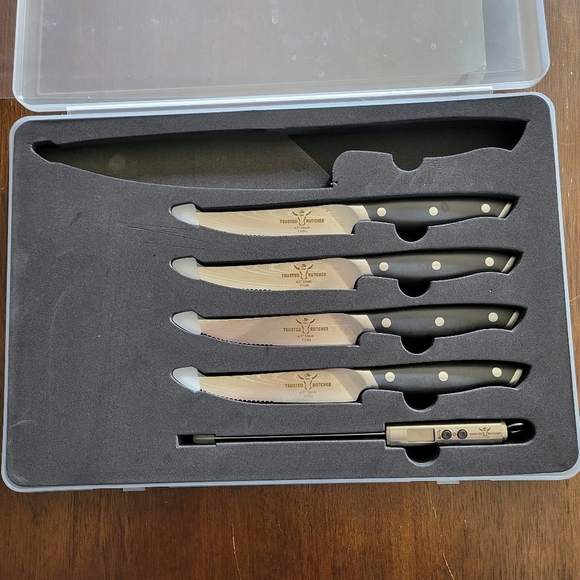 Trusted Butcher Knife Set with Case NEW (Missing Large Chef Knife) - Picture 3 of 5